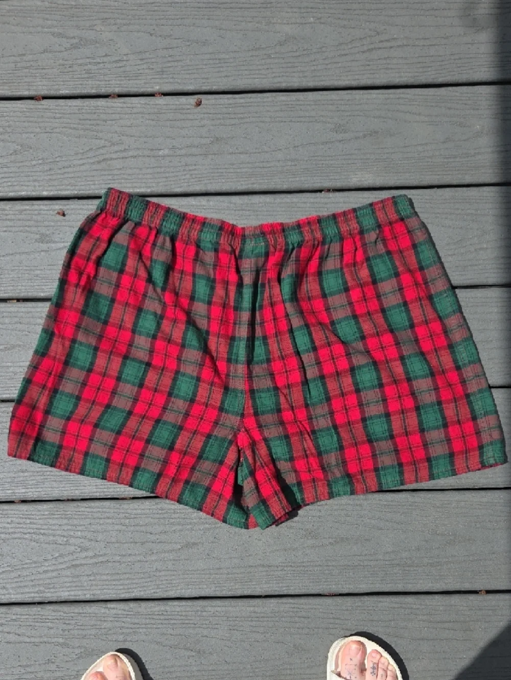 Disney Red and Green Plaid Mickey Shorts - Picture 7 of 10
